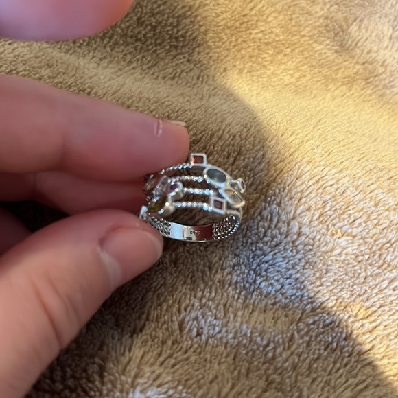 Ring with crystals zircone size 6 s925 silver - Picture 5 of 6